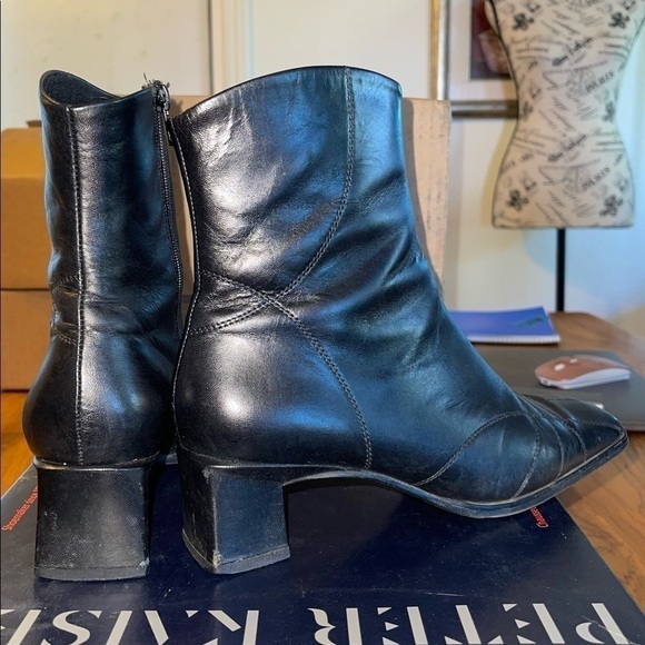 IOB -Peter Kaiser Black Caprillo Square toed boots. Size 8.5 GUC - Picture 10 of 11